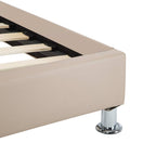 vidaXL Bettgestell Cappuccino-Braun Kunstleder