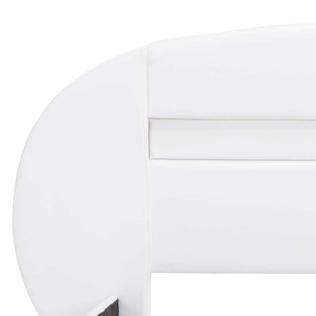 vidaXL Bettgestell mit LED Weiß Kunstleder