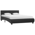 vidaXL Bett mit LED-Beleuchtung ohne Matratze Schwarz