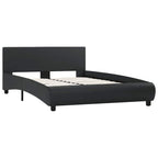vidaXL Bett mit LED-Beleuchtung ohne Matratze Schwarz