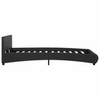 vidaXL Bett mit LED-Beleuchtung ohne Matratze Schwarz