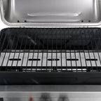 vidaXL Gasgrill mit Beistelltisch auf 3 Ebenen Schwarz und Silbern