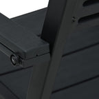 vidaXL Gartenstühle 2 Stk. Schwarz HDPE Holz-Optik