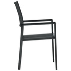 vidaXL Gartenstühle 2 Stk. Schwarz Kunststoff Rattan-Optik