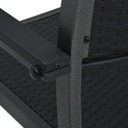 vidaXL Gartenstühle 2 Stk. Schwarz Kunststoff Rattan-Optik