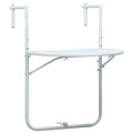 vidaXL Balkon-Hängetisch Weiß 60x64x83,5 cm Kunststoff Rattan-Optik
