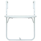 vidaXL Balkon-Hängetisch Weiß 60x64x83,5 cm Kunststoff Rattan-Optik