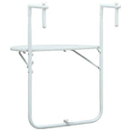vidaXL Balkon-Hängetisch Weiß 60x64x83,5 cm Kunststoff Rattan-Optik