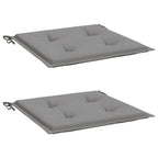 vidaXL Gartenstuhl-Kissen 2 Stk. Grau 50x50x4 cm Oxford-Gewebe