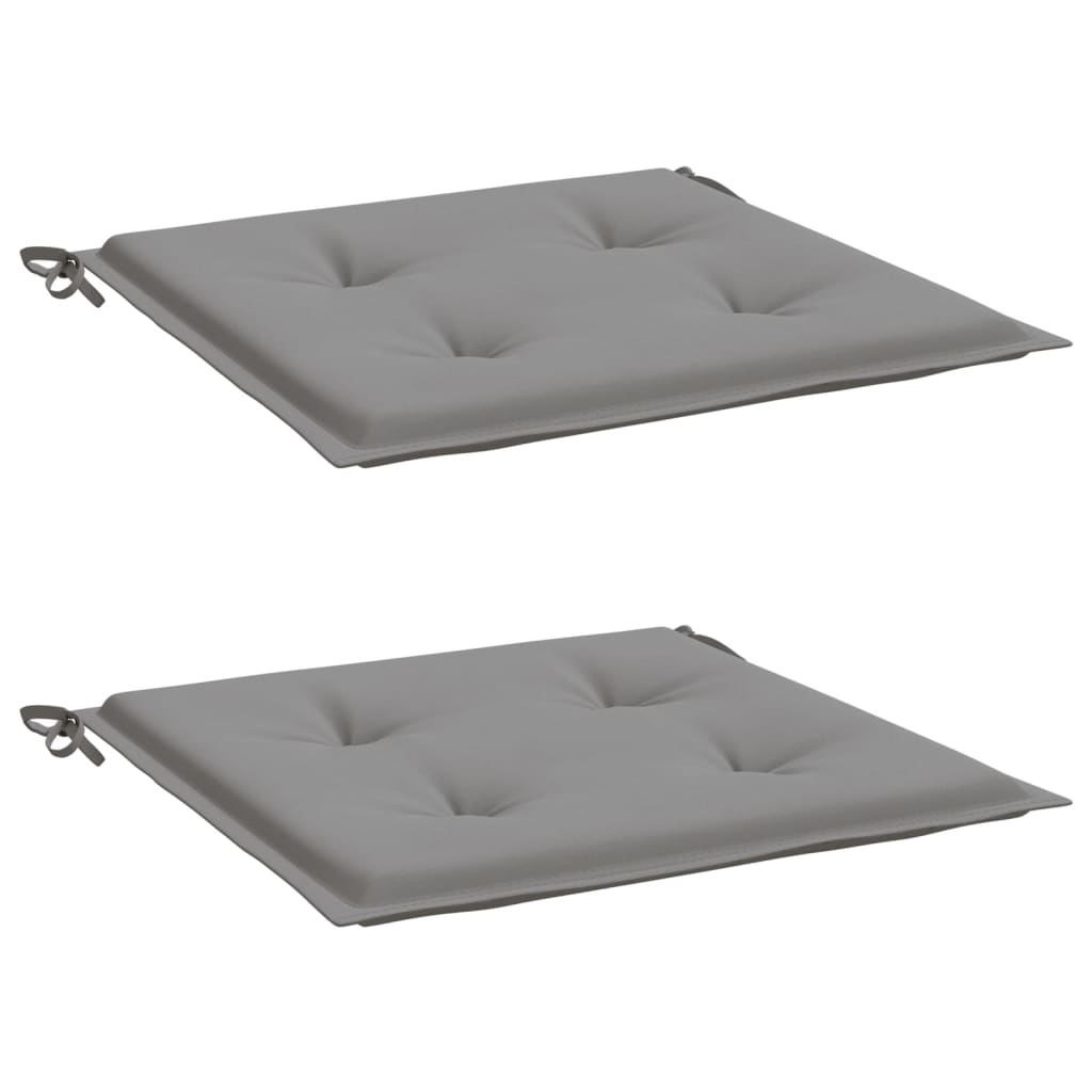 vidaXL Gartenstuhl-Kissen 2 Stk. Grau 50x50x4 cm Oxford-Gewebe