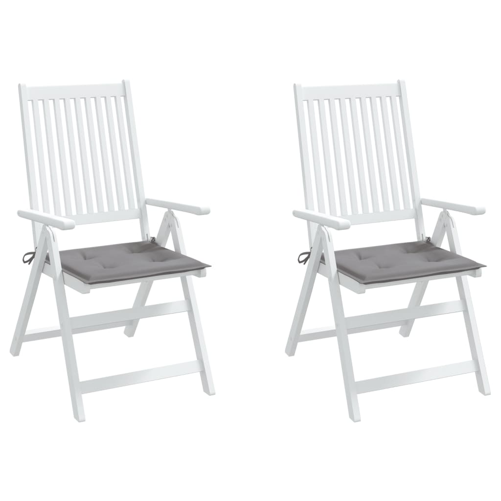 vidaXL Gartenstuhl-Kissen 2 Stk. Grau 50x50x4 cm Oxford-Gewebe