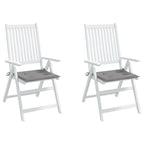 vidaXL Gartenstuhl-Kissen 2 Stk. Grau 50x50x4 cm Oxford-Gewebe