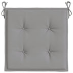 vidaXL Gartenstuhl-Kissen 2 Stk. Grau 50x50x4 cm Oxford-Gewebe