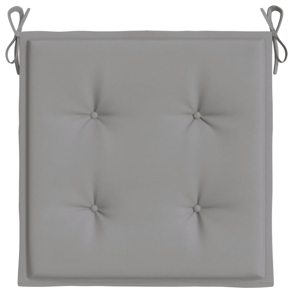 vidaXL Gartenstuhl-Kissen 2 Stk. Grau 50x50x4 cm Oxford-Gewebe