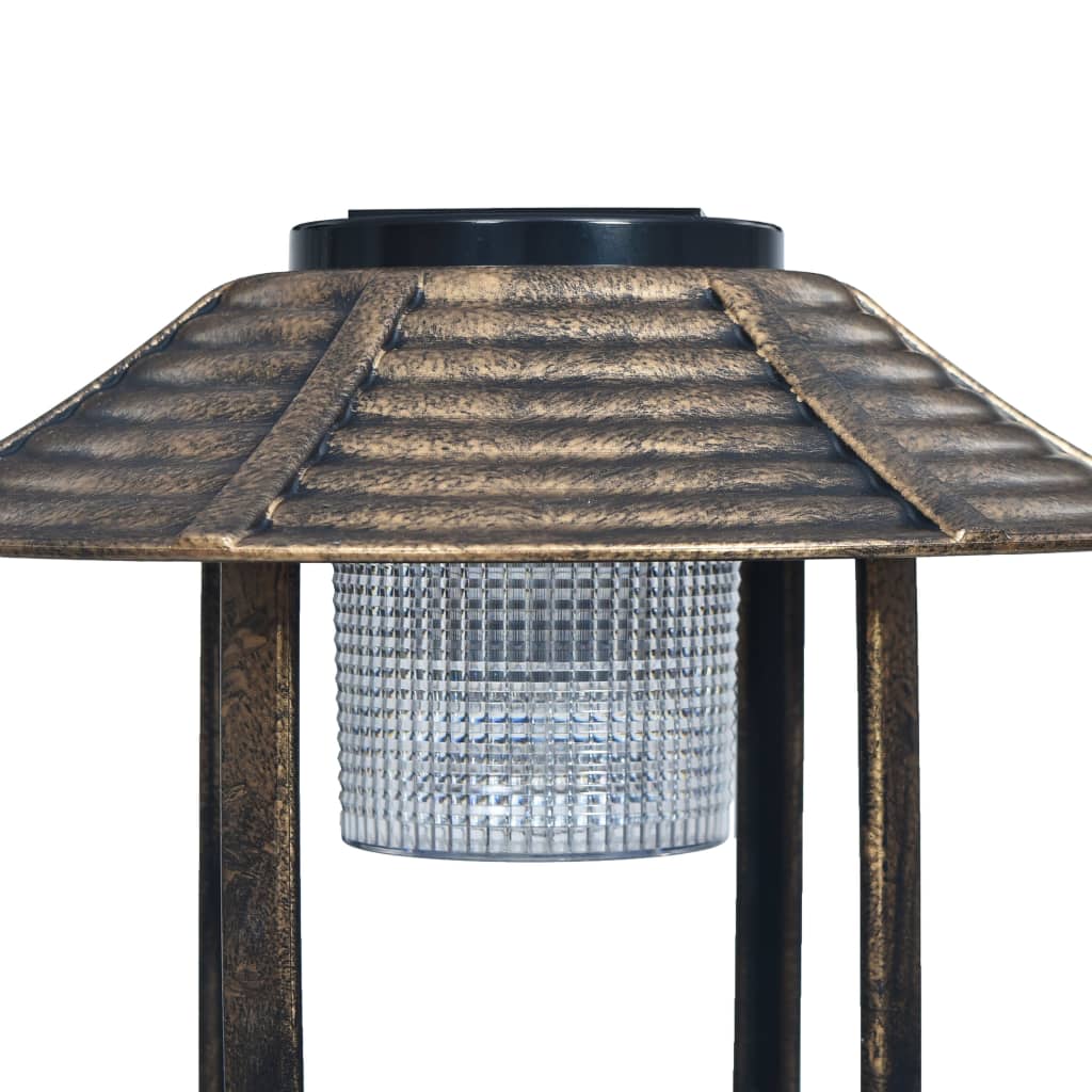 vidaXL Deko Vogelbad mit Solarbetriebenen LED-Leuchten Kunststoff