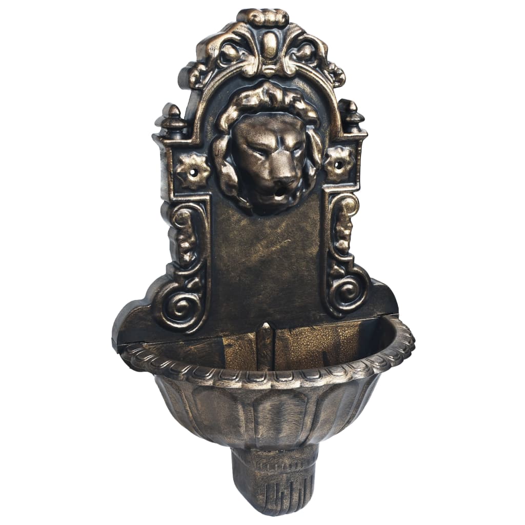 vidaXL Wandbrunnen Löwenkopf Design Bronze