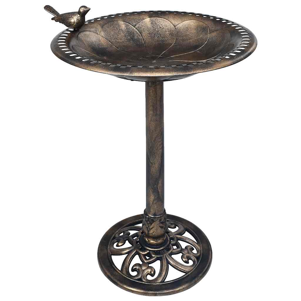 vidaXL Vogelbad Bronzen Kunststoff