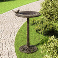 vidaXL Vogelbad Bronzen Kunststoff
