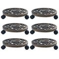 vidaXL Pflanzenroller 6 Stk. Bronze 30 cm Kunststoff