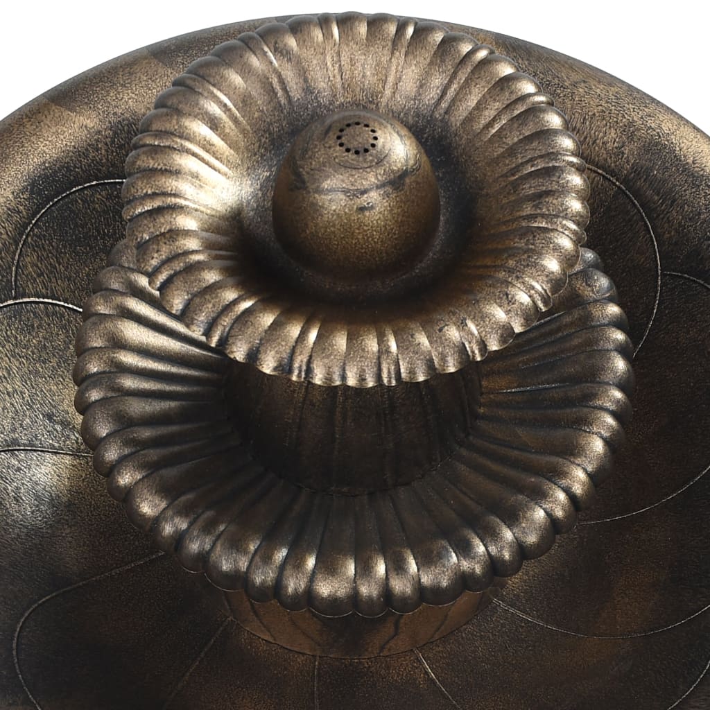 vidaXL Vogelbad mit Springbrunnen Bronzen 50×91 cm Kunststoff