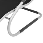 vidaXL Sonnenliege mit Kissen Aluminium und Textilene Schwarz