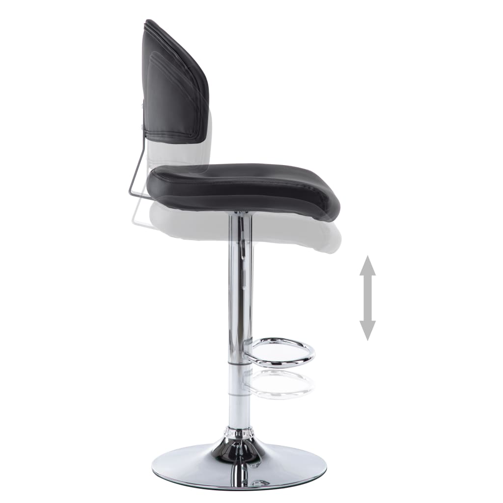 vidaXL Barhocker Schwarz Kunstleder