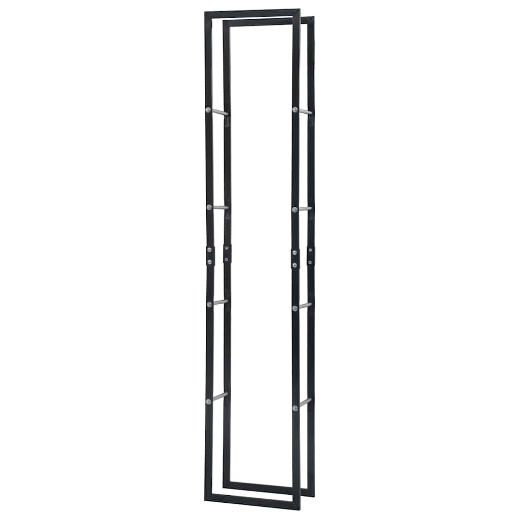 vidaXL Brennholzregal Schwarz Stahl