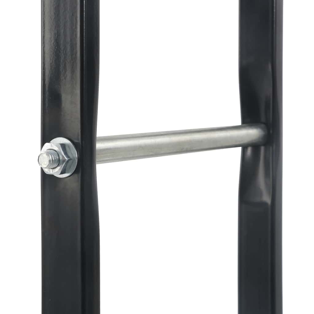 vidaXL Brennholzregal Schwarz Stahl
