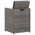vidaXL 13-tlg. Garten-Essgruppe Poly Rattan und Akazienholz Anthrazit