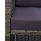 vidaXL 13-tlg. Garten-Essgruppe Poly Rattan und Akazienholz Anthrazit