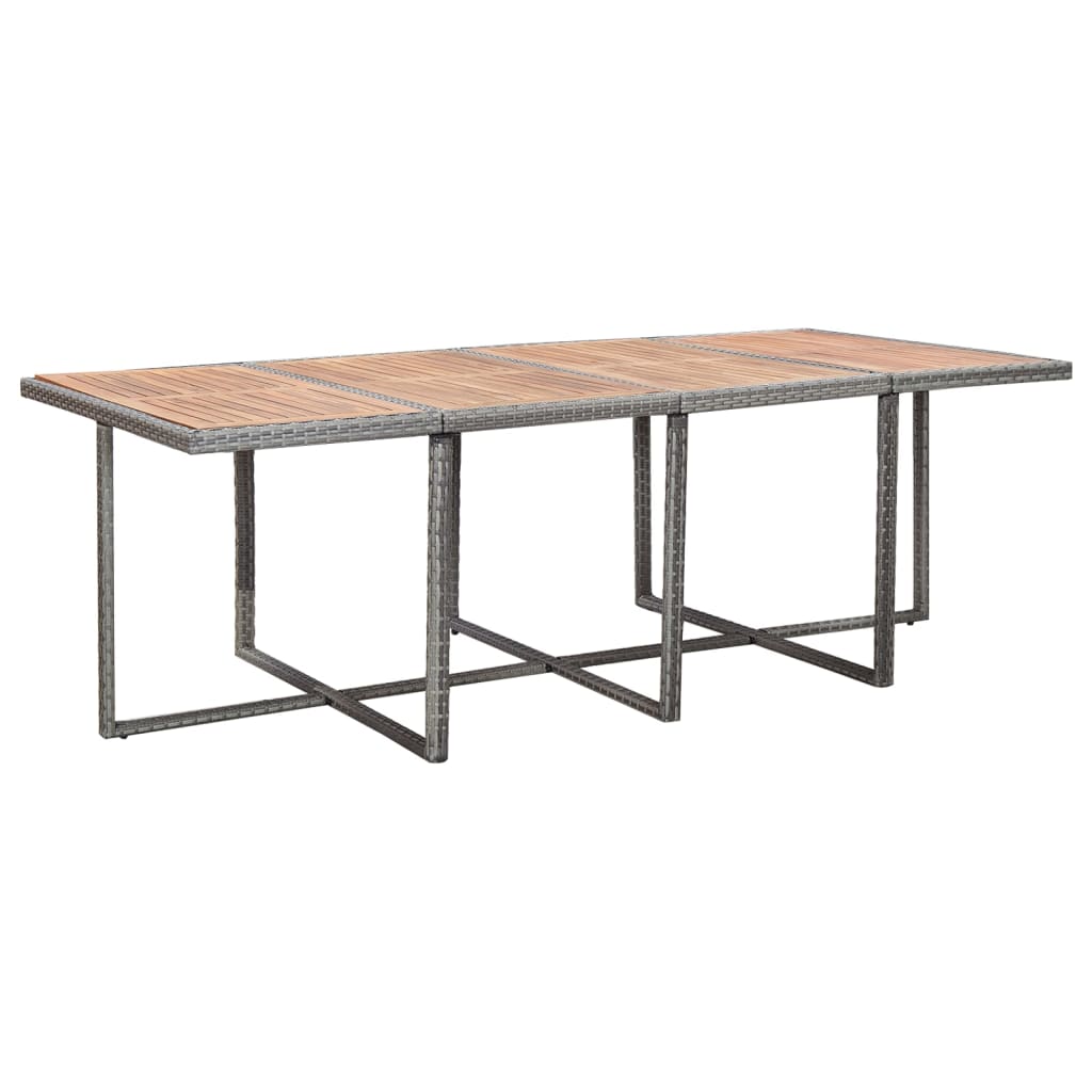 vidaXL 13-tlg. Garten-Essgruppe mit Kissen Poly Rattan Anthrazit