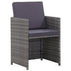 vidaXL 13-tlg. Garten-Essgruppe mit Kissen Poly Rattan Anthrazit
