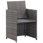 vidaXL 13-tlg. Garten-Essgruppe mit Kissen Poly Rattan Anthrazit