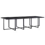 vidaXL 15-tlg. Garten-Essgruppe mit Kissen Poly Rattan Schwarz
