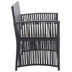 vidaXL 4-tlg. Garten-Lounge-Set mit Auflage Poly Rattan Schwarz