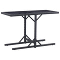 vidaXL Gartentisch Schwarz 110×53×72 cm Glas und Poly Rattan
