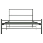 vidaXL Bettgestell Grau Metall