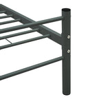 vidaXL Bettgestell Grau Metall