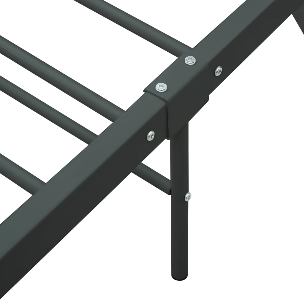 vidaXL Bettgestell Grau Metall