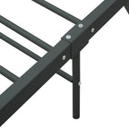 vidaXL Bettgestell Grau Metall