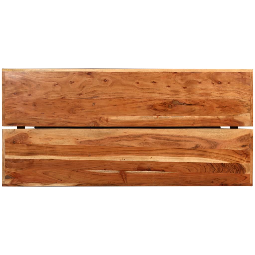 vidaXL 7-tlg. Bar-Set Massivholz und Echtleder