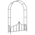 vidaXL Rosenbogen mit Tor Schwarz 138 x 40 x 238 cm Eisen
