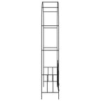 vidaXL Rosenbogen mit Tor Schwarz 138 x 40 x 238 cm Eisen