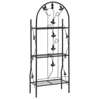 vidaXL 3-stufiges Pflanzenregal Schwarz 52 x 28 x 128 cm Eisen