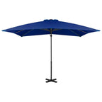 vidaXL Ampelschirm mit Aluminium-Mast 250x250 cm Azurblau