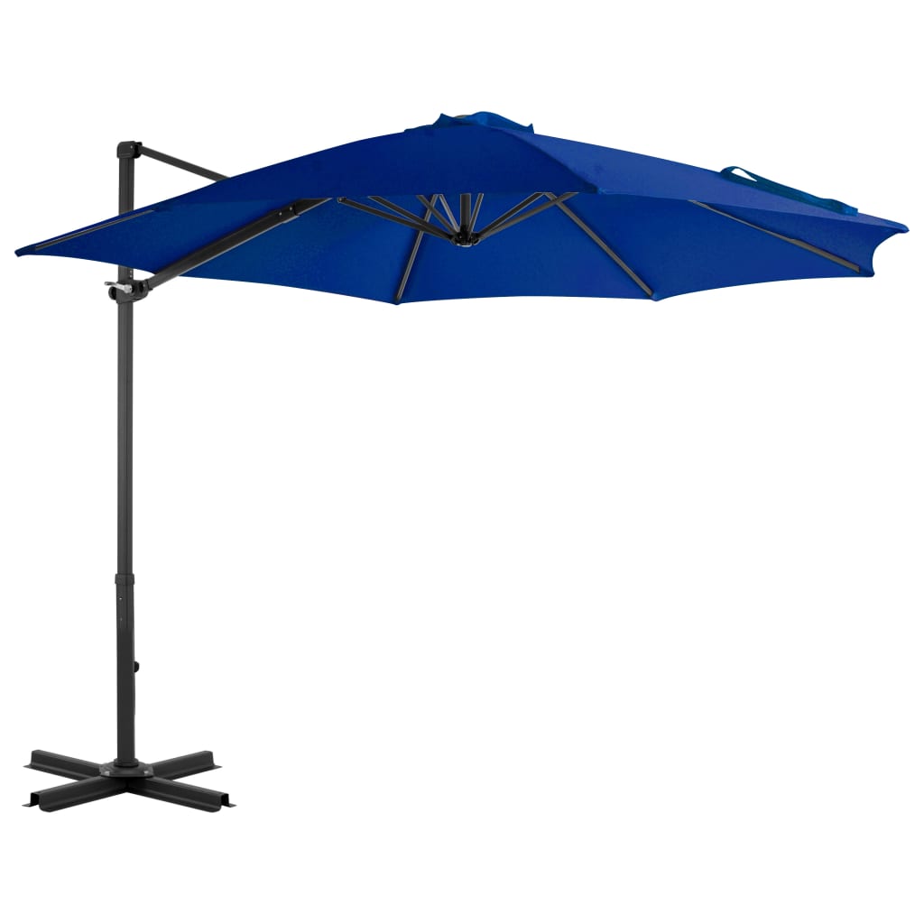 vidaXL Ampelschirm mit Aluminium-Mast 250x250 cm Azurblau