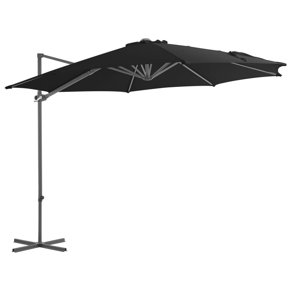 vidaXL Ampelschirm mit Stahl-Mast 250x250 cm Anthrazit