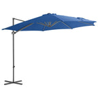 vidaXL Ampelschirm mit Stahl-Mast 250x250 cm Azurblau