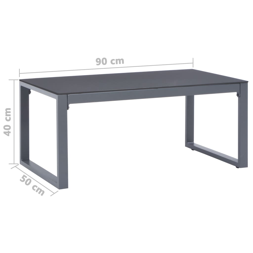 vidaXL Couchtisch 90×50×40 cm Aluminium