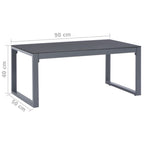 vidaXL Couchtisch 90×50×40 cm Aluminium